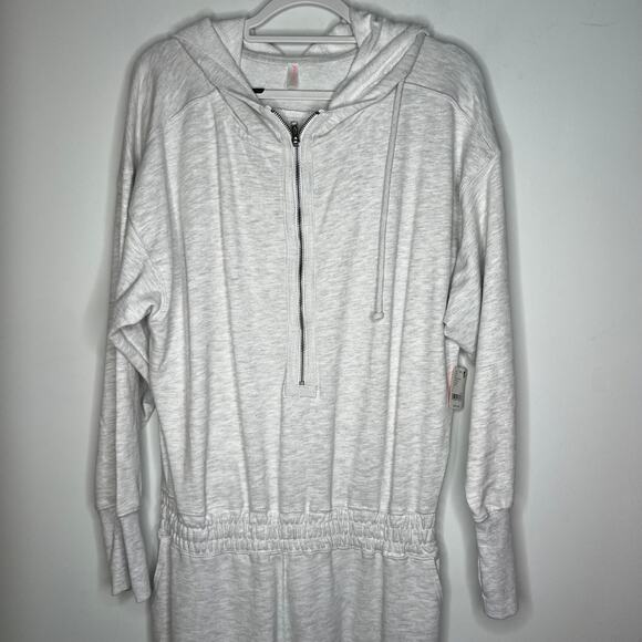 Free People Light Grey Training Day Jogger Jumpsuit Size Large - Picture 3 of 7